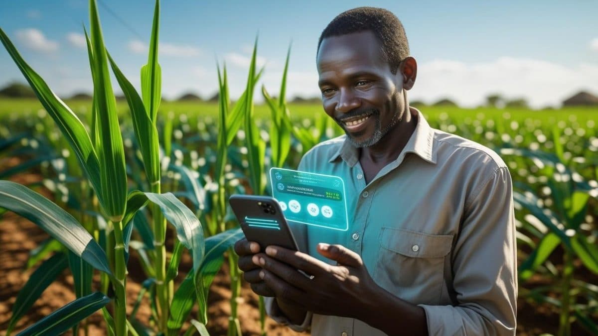 Farmer getting crop advice